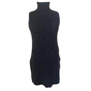 Theory Sleeveless Oversized Sweater Tunic Gray Wool Cashmere Blend Sz P